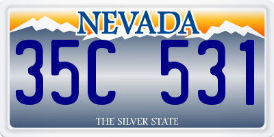 NV license plate 35C531