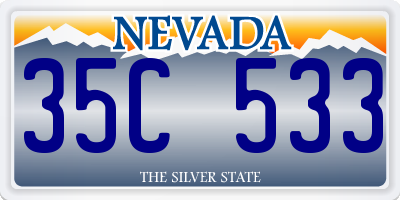 NV license plate 35C533