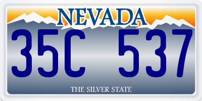 NV license plate 35C537