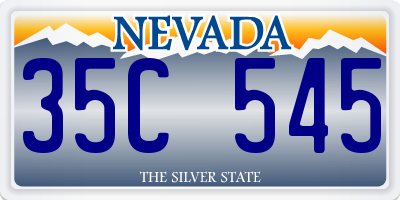 NV license plate 35C545