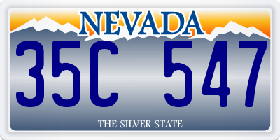 NV license plate 35C547
