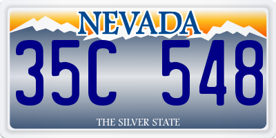 NV license plate 35C548