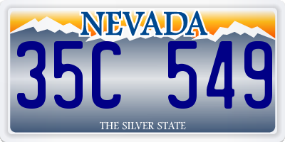 NV license plate 35C549