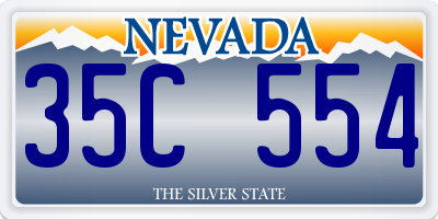 NV license plate 35C554