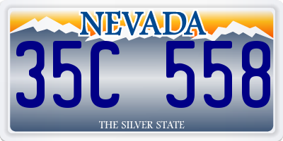 NV license plate 35C558