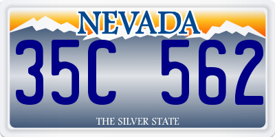 NV license plate 35C562