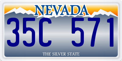 NV license plate 35C571