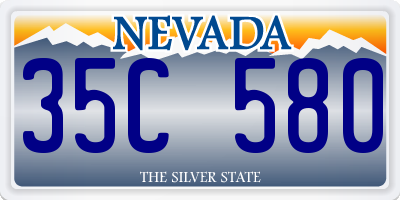 NV license plate 35C580