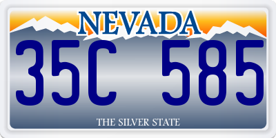 NV license plate 35C585