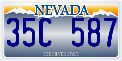 NV license plate 35C587