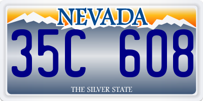 NV license plate 35C608