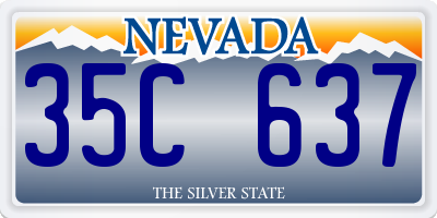 NV license plate 35C637