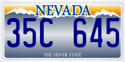 NV license plate 35C645