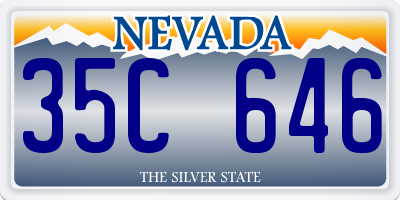 NV license plate 35C646