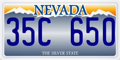 NV license plate 35C650