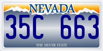 NV license plate 35C663