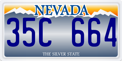 NV license plate 35C664