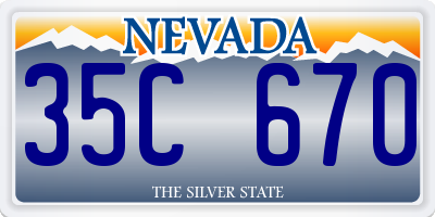 NV license plate 35C670