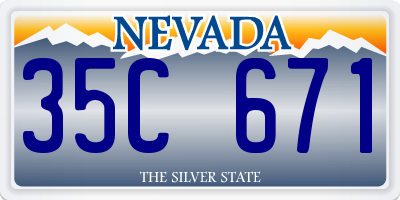 NV license plate 35C671