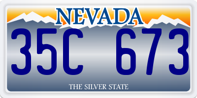 NV license plate 35C673