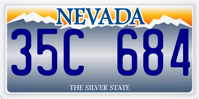 NV license plate 35C684