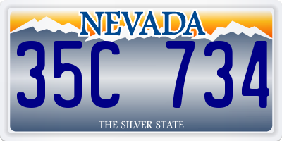 NV license plate 35C734
