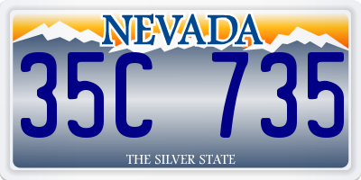 NV license plate 35C735