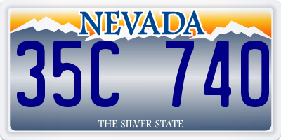 NV license plate 35C740