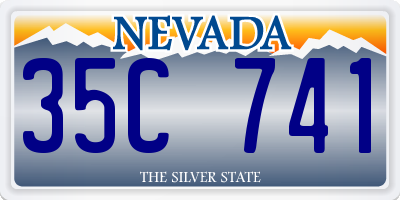 NV license plate 35C741