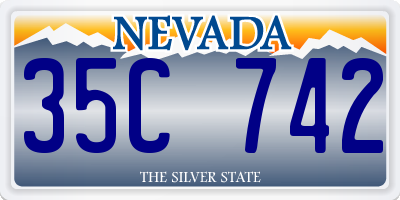 NV license plate 35C742