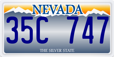 NV license plate 35C747