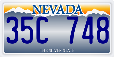 NV license plate 35C748