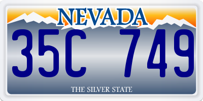 NV license plate 35C749