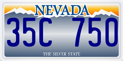 NV license plate 35C750