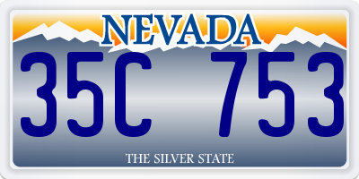 NV license plate 35C753