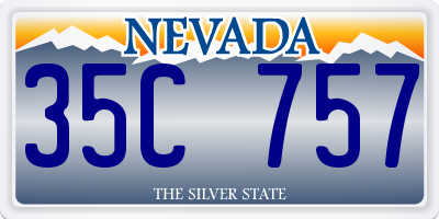 NV license plate 35C757