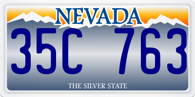 NV license plate 35C763