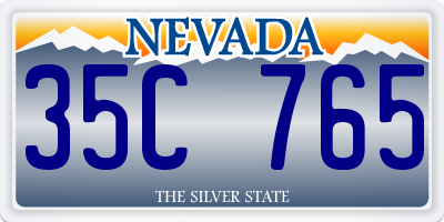 NV license plate 35C765