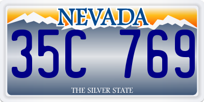 NV license plate 35C769