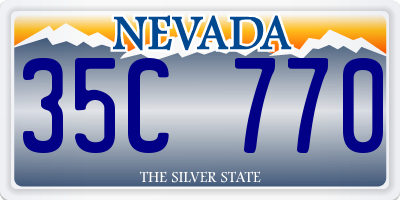 NV license plate 35C770