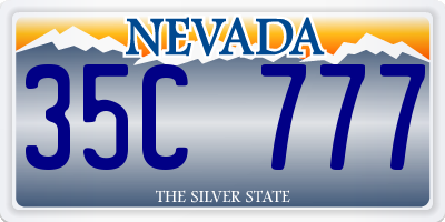 NV license plate 35C777