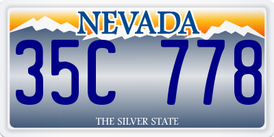 NV license plate 35C778