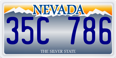 NV license plate 35C786