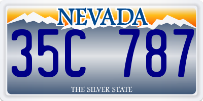 NV license plate 35C787