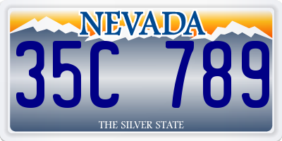 NV license plate 35C789