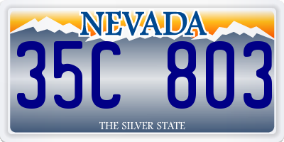 NV license plate 35C803