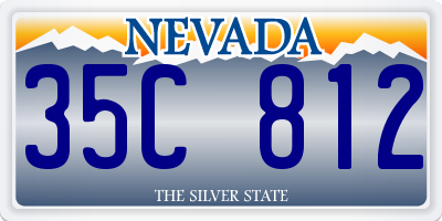 NV license plate 35C812