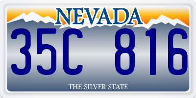 NV license plate 35C816