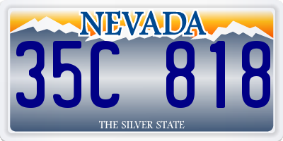 NV license plate 35C818