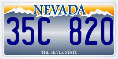 NV license plate 35C820